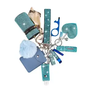 Rhinestone Decorated Keychain Set, Fashionable Charms Keychain & Wallet & Phone Chain & Wristband, Trendy All-match & Exquisite Accessories for Women