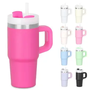 14 Oz Tumbler with Handle and Straw, Stainless Steel Double Layer Insulated Mug,14 Oz Mini Cup Keep Hot/Cold, BPA-Free