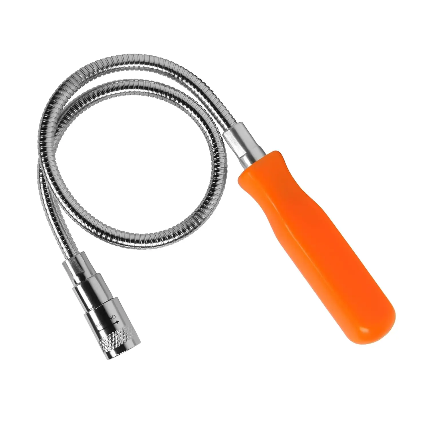24in Flexible Magnet, Magnetic Pickup Tool with LED Light Magnetic Tool Rod Wand Magnet Stick,Suitable for Difficult-to-Reach Sucking Small Metal Items Such as Keys, Screws, Nuts, Tools, etc.
