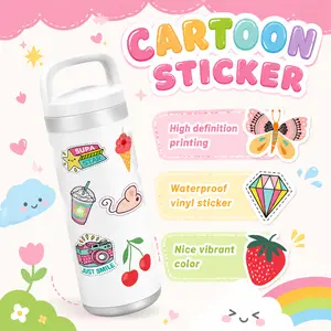 100PCS Cute Aesthetic Graffiti Vinyl funny Sticker Packs, 1.5in Waterproof Cartoon Stickers for Laptop, Phone Case, DIY Craft Home Decor Supplies