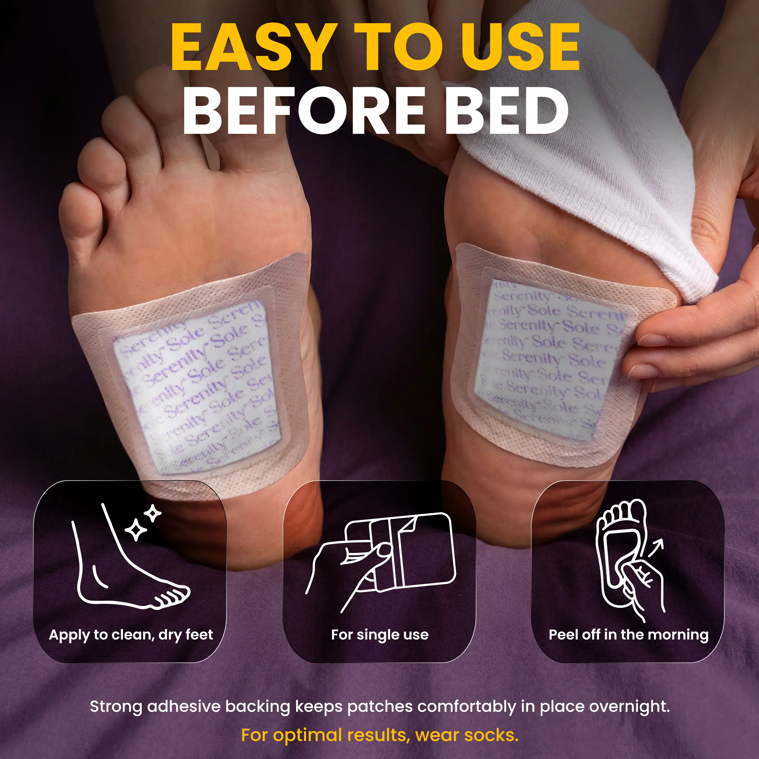 How to use Good Night Foot Pads before bed