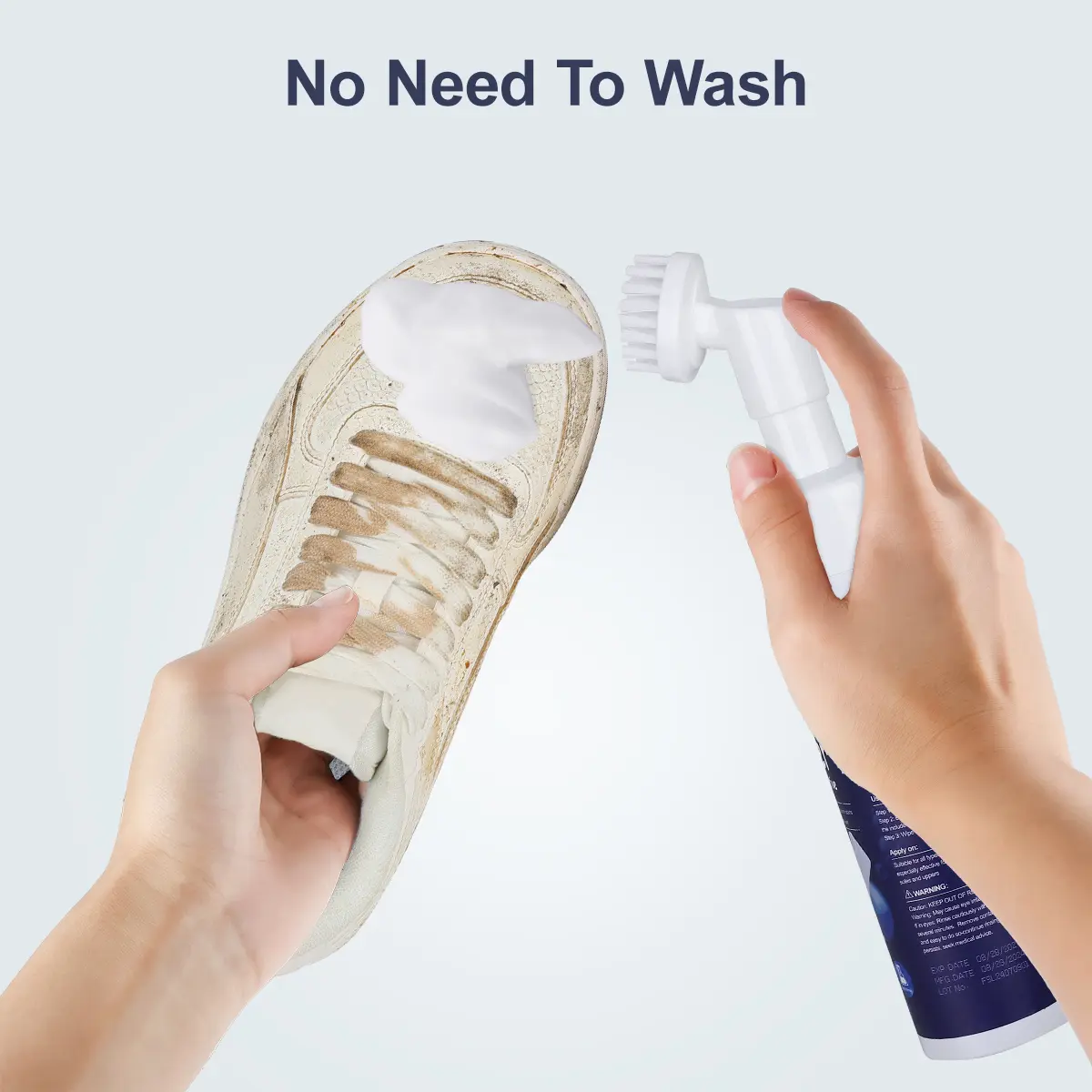 Coklean Sneaker Cleaning Kit for Suede, Nubuck, Leather, Canvas and Mesh Shoes - 6.76oz Waterless Formula for White Shoes with Brush & Microfiber Towel, White Shoes Cleaner