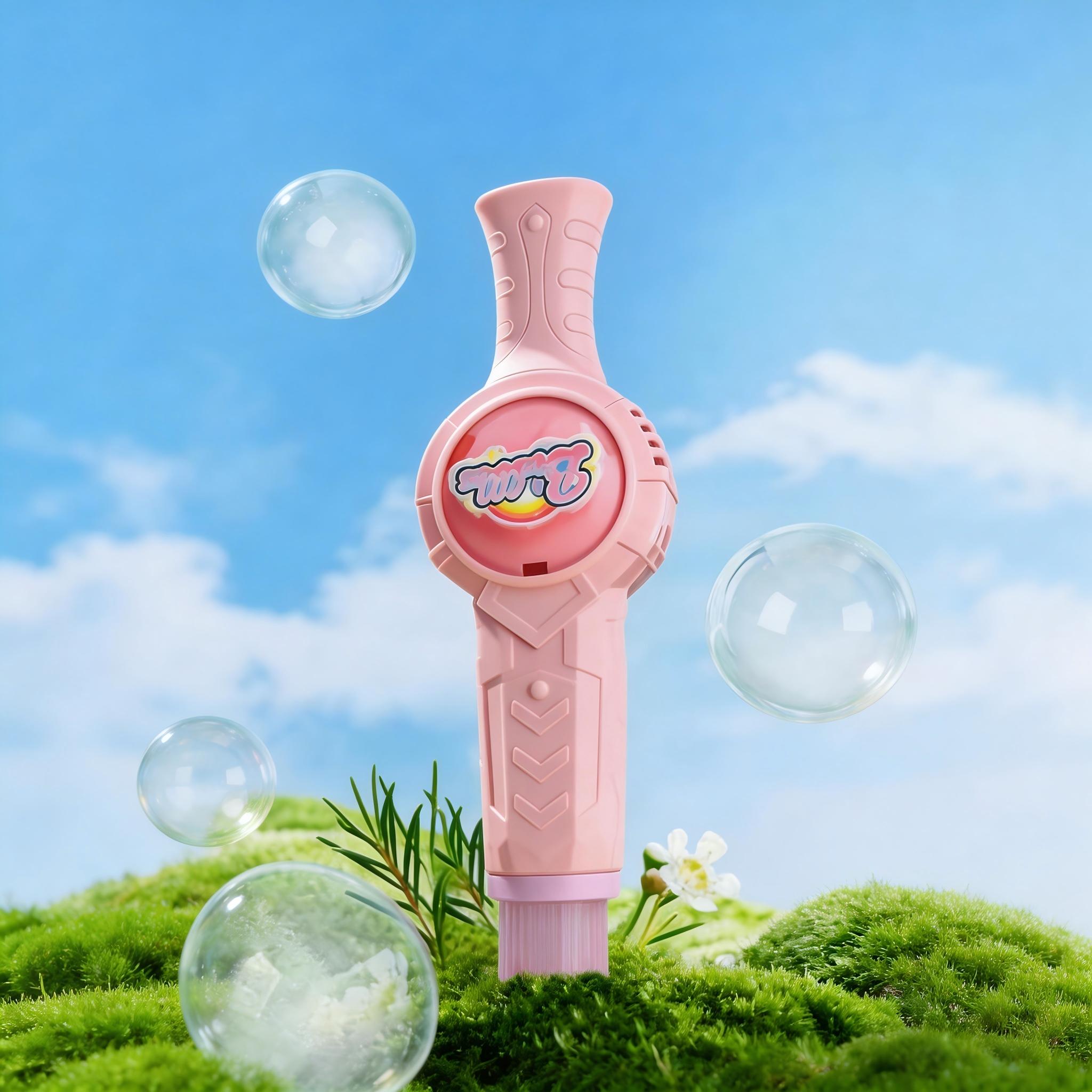 Amazing smoke bubble maker,rechargeable automatic electric smoke bubble machine,interactive STEM toy with colored lights and music,perfect for parent-child interaction,outdoor summer games,birthday gifts for boys and girls,and parties and beaches.