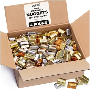 Chocolate Nuggets 4 Pound  Approx 180 Individually Wrapped Milk, Special Dark With Almonds, Extra Creamy, Chocolate Candy For Parties, Candy Buffet  Treats
