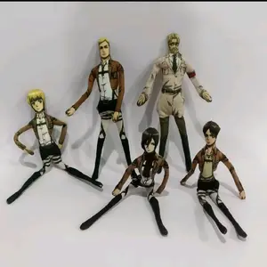 Attack on Titan Anime Cosplay Doll Plush Stuffed Figure with Flexible Iron Wire Shingeki No Kyojin Abstract Prop Decorative Toy