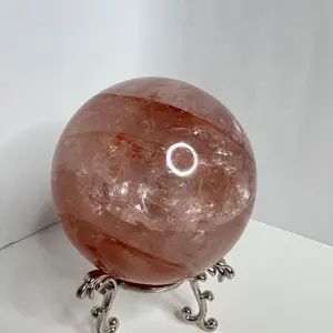 Fire quartz sphere Home Ornament