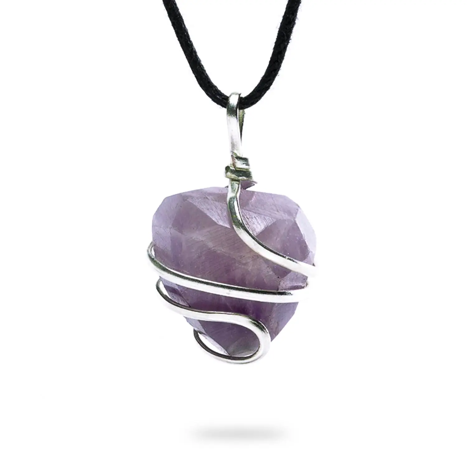 AYANA Amethyst Tumbled Wrapped Pendant for Calm, Intuition & Protection – Healing Crystal Necklace for Third Eye Chakra, Perfect for Pisces & Aquarius