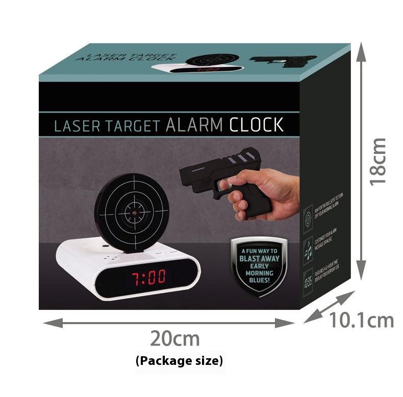 Battery Model Creative Novelty Shooting Toy Lazy Wake Up Alarm Clock