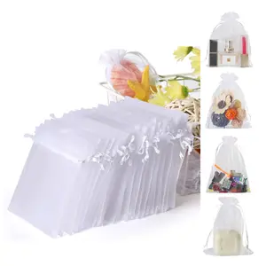 10/100 count Drawstring Organza Bags Wedding Party Favor CandyToys Makeup Pouches Bag Party Favor Packs Wedding Party Packaging