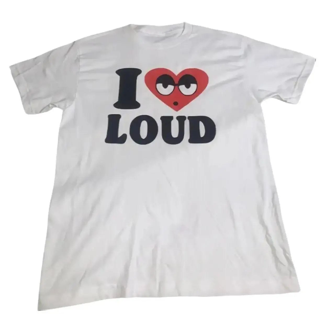 I <3 Love Loud T Shirt - Menswear Vintage Style, Streetwear Design, Funny Casual Classic Graphic Tee