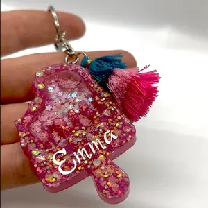 Personalized ice cream shaker keychain