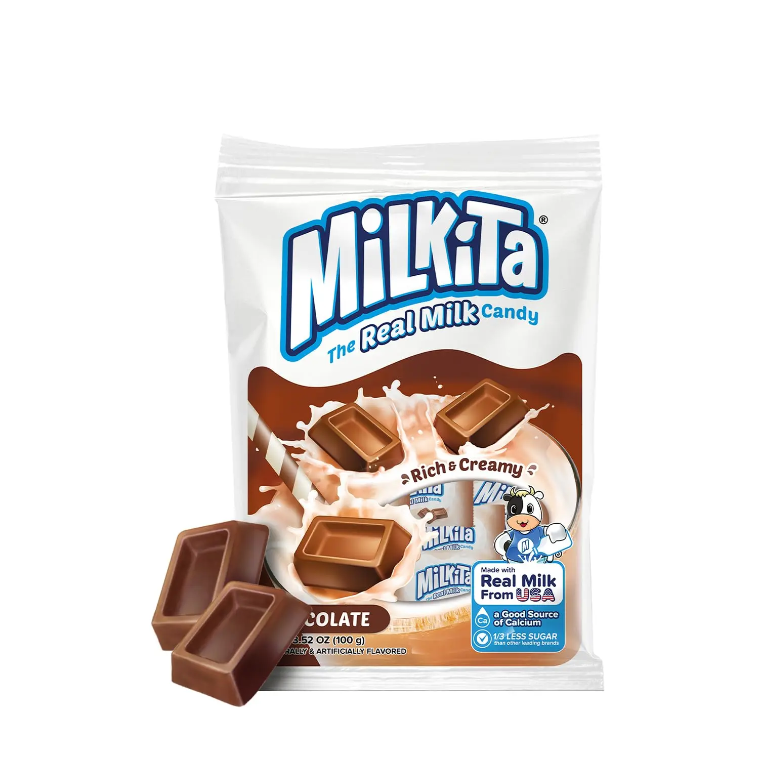Creamy Chocolate Milk Candy – Low-Sugar Healthy Sweets with Real Milk for Kids & Adults – Fat Free & Gluten Free
