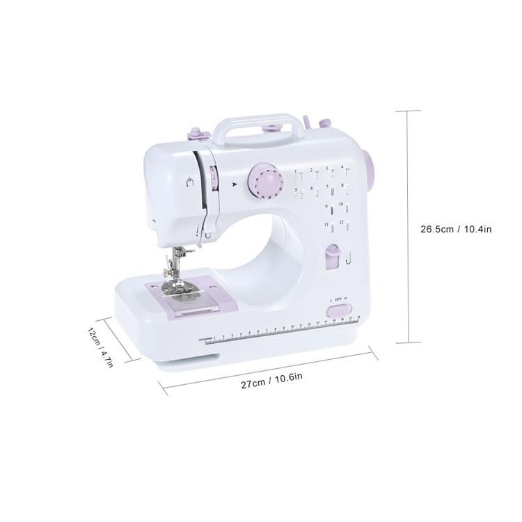 Mini Sewing Machine, Portable Electric Sewing Machine for Beginners with 12 Built-In Stitches, Dual Speed & Lightweight for Crafting Mending, Work Light, Quick Repair on Fabrics, Household Use