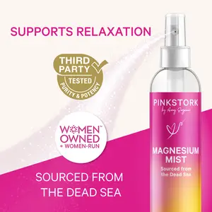 Pink Stork Magnesium Spray Mist Calm and Relaxation Hydrating Skincare 4 oz US Moisture Cream Moisturizing Moisturizer Hydrate