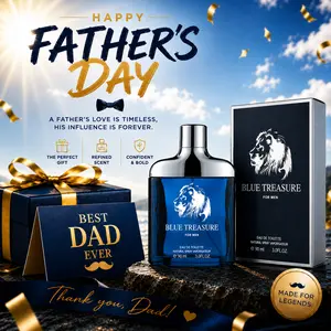 Men's Pheromone Eau de Toilette, Fragrance, Ocean Scent, Captivating Aroma, Romantic, Fresh, Woody, Long-Lasting Scent, Perfect for Daytime and Dates, Men's Blue Seduction Fragrance