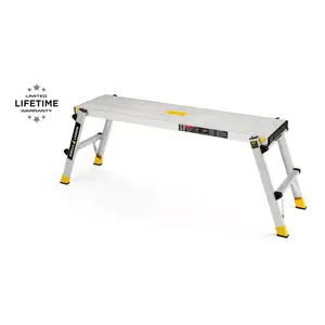 4 Ft. X 12 In. X 20 In. Aluminum Slim-Fold Work Platform, 300 Lbs. Load Capacity Gorilla Ladders