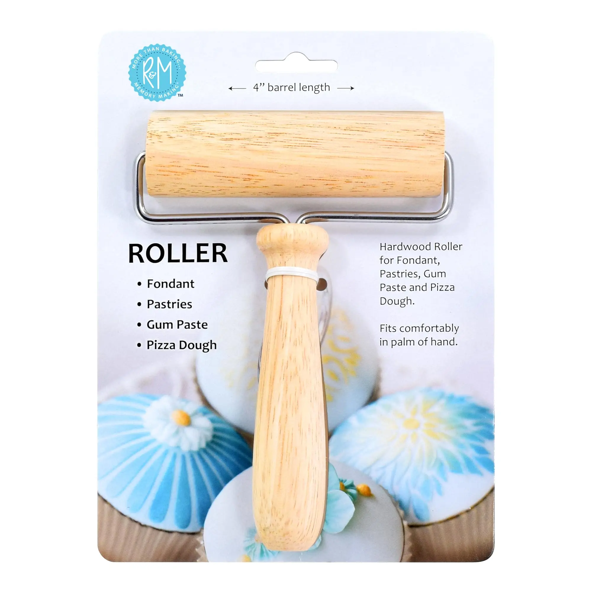 International Pastry And Fondant 6" Wood Roller