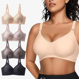 Womens Wireless Bras No Underwire Push Up Bra Seamless Supportive Full Coverage Everyday Bras