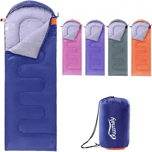3 Seasons Lightweight Waterproof Camping Sleeping Bag with Compression Sack for Indoor Outdoor Use, Suitable for Adults and Kids