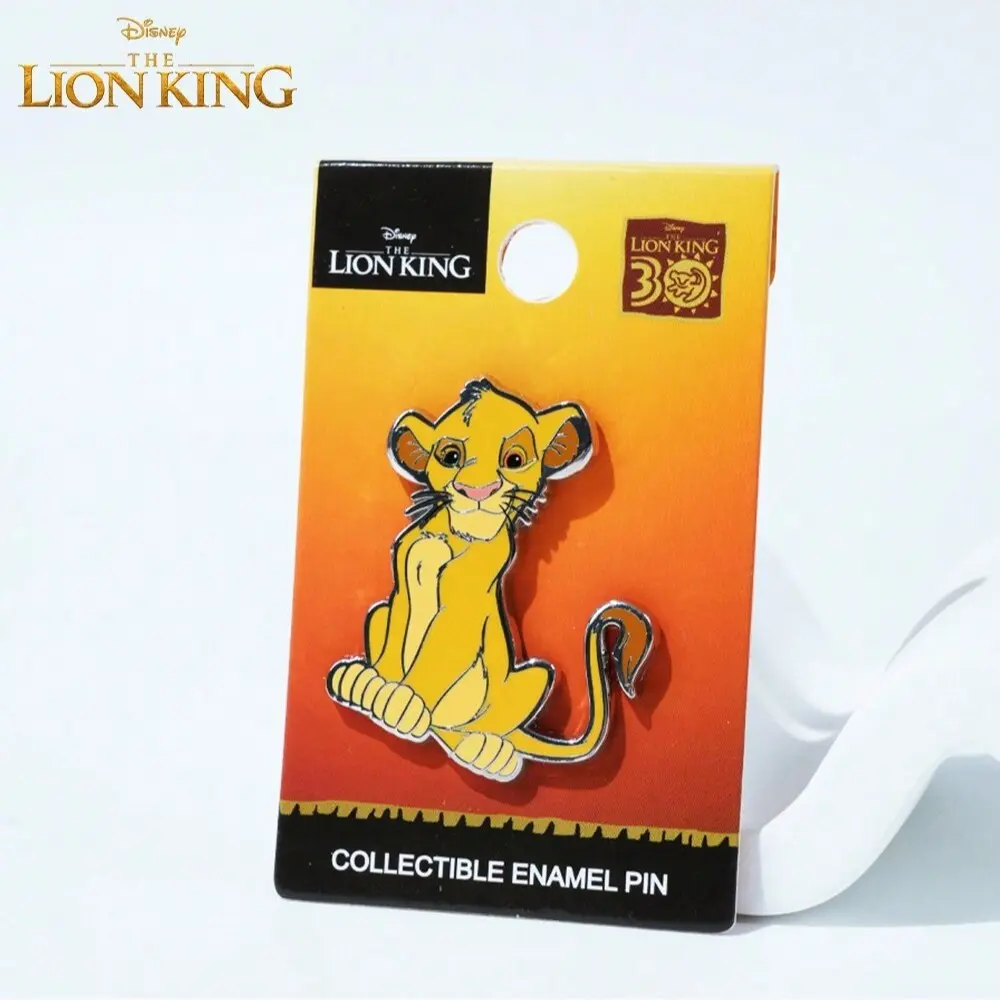 Official Disney The Lion King 30th Anniversary Simba Enamel Pin Premium Collectible Lapel Pin for Backpacks Jackets Hats Retro Vintage 90s Movie Merch Simba Fan Gift Accessory Durable Metal Badge Adult Collectible Decor Limited Edition Fan Favorites