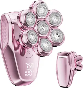 Electric Shaver for Women- IPX8 Waterproof Wet/Dry use,7D Electric Razor for Women Use with LED Display, USB-C Fast Charge，Pale Pink#SummerWins #DealsForYouDays#Father's Day Gifts