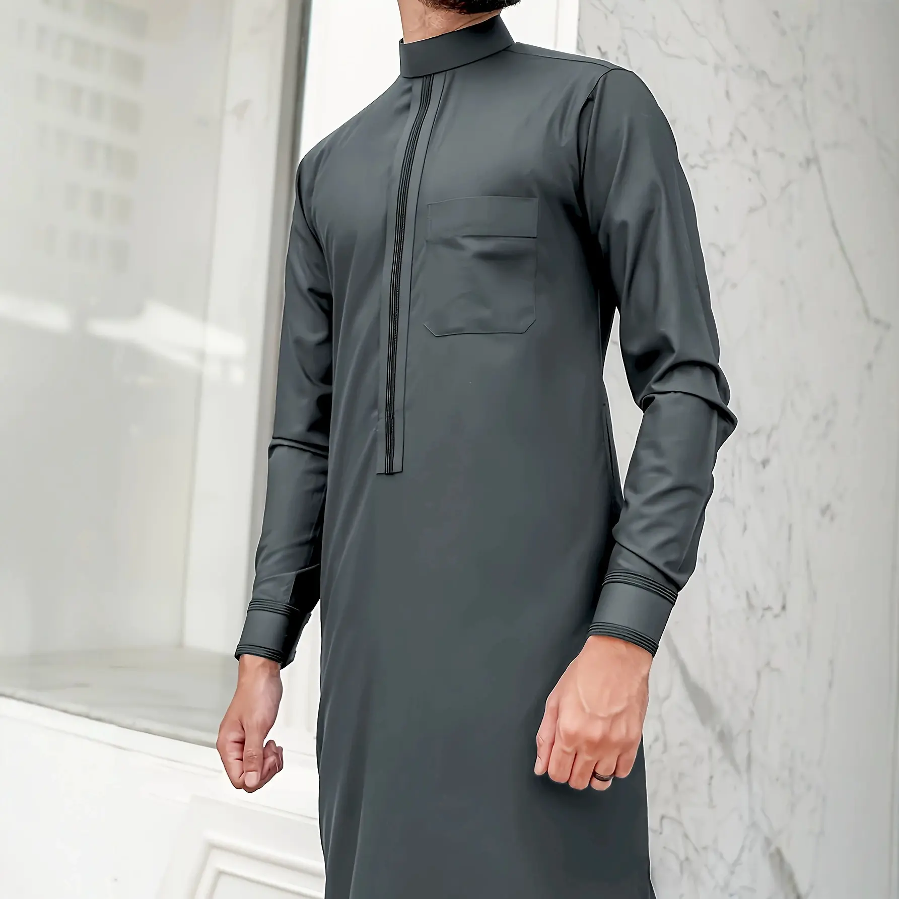 Men's traditional Chinese clothing long-sleeved traditional robe