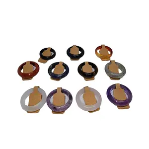 Natural Crystal Band Ring - Various Crystals and Sizes