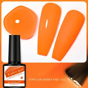 OsNailmall Vibrant Orange Gel Nail Polish, Semi-Permanent Soak off UV LED Varnish, Perfect for DIY Nail Art, Nail Accessories