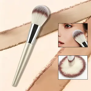 Large Round Powder Brush | Soft Fluffy Kabuki for Setting & Baking | Multi-Use Face Brush for Beginners