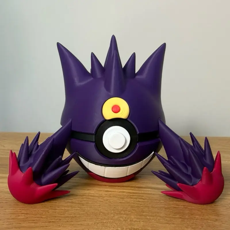 Mega Gengar Ball - Made to Order, 3D Printed Pokeball Figure, High-Quality PLA