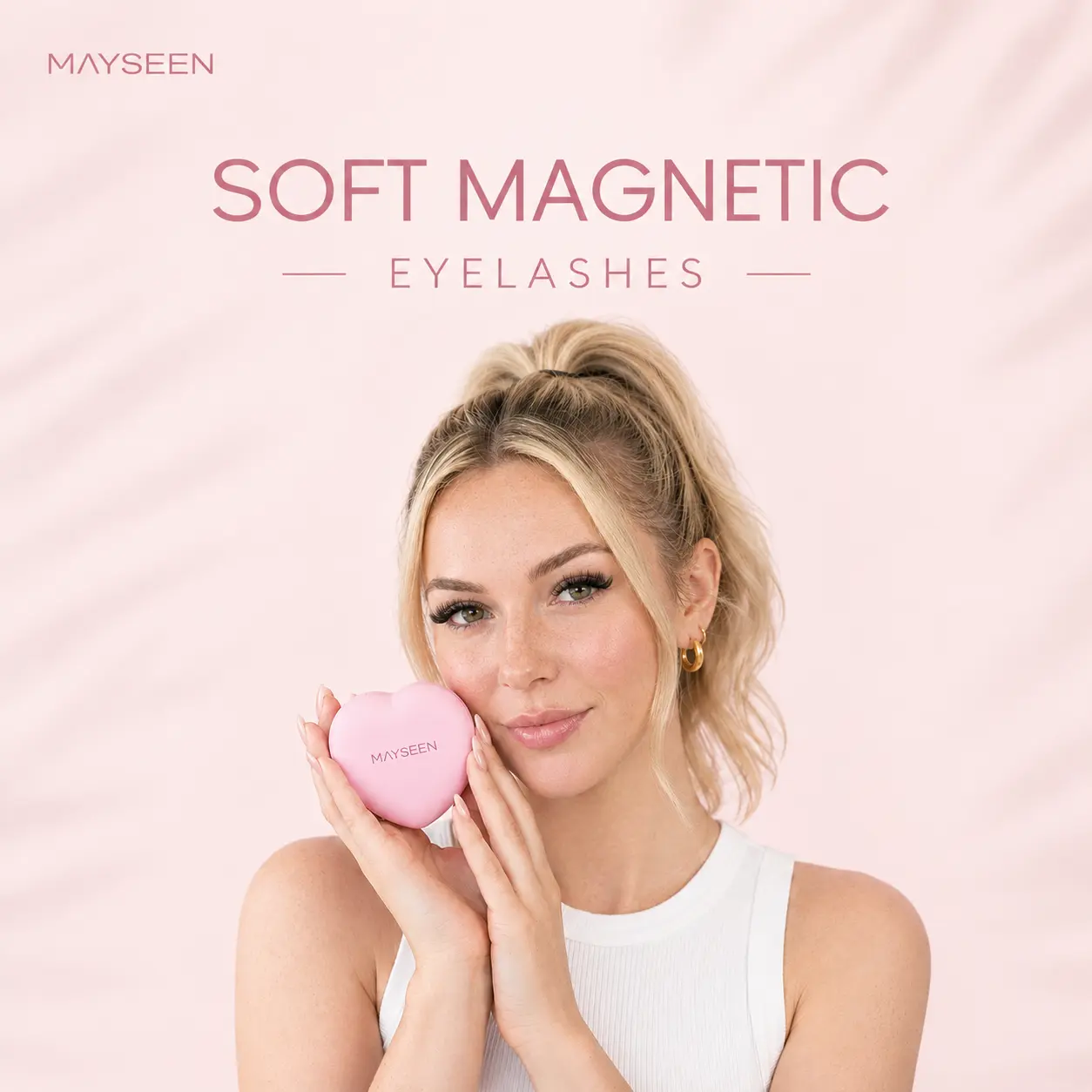 MAYSEEN Soft Magnetic Lash Clusters Kit - No Glue No Eyeliner, Waterproof Reusable Eyelashes, 3S Apply Beginner Friendly DIY Natural Glam Set All-in-One Box, & Lash Setting Liquid (Fluffy, Vegan, Cruelty-Free & Sensitive-Safe) Makeup Cosmetic