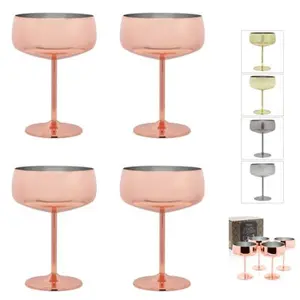 | TMNovo Coupe Glasses | Set Of 4| Elevated Moscow Mule Cups | 6 Color Collections | Gift Box | Champagne Coupe Glasses | Espresso Martini Glasses | Unbreakable Wine Glasses | Prosecco Glasses | @TMNovo1 | #coupeglass | #champagnetoast | #happyhour |