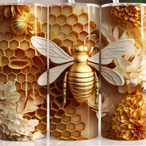 Gold Bee Tumbler