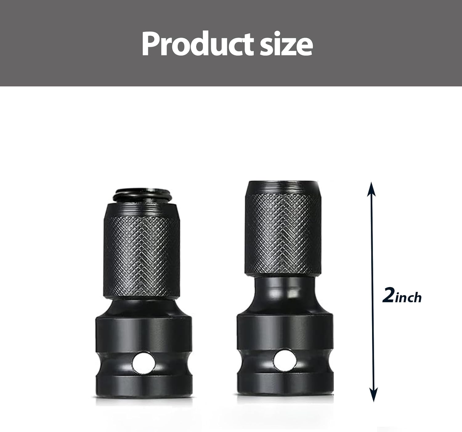 1/2 inch Square Drive to 1/4 inch Hex Female Socket Adapter Converter Chuck Adapter for Impact Air and Electric Wrench