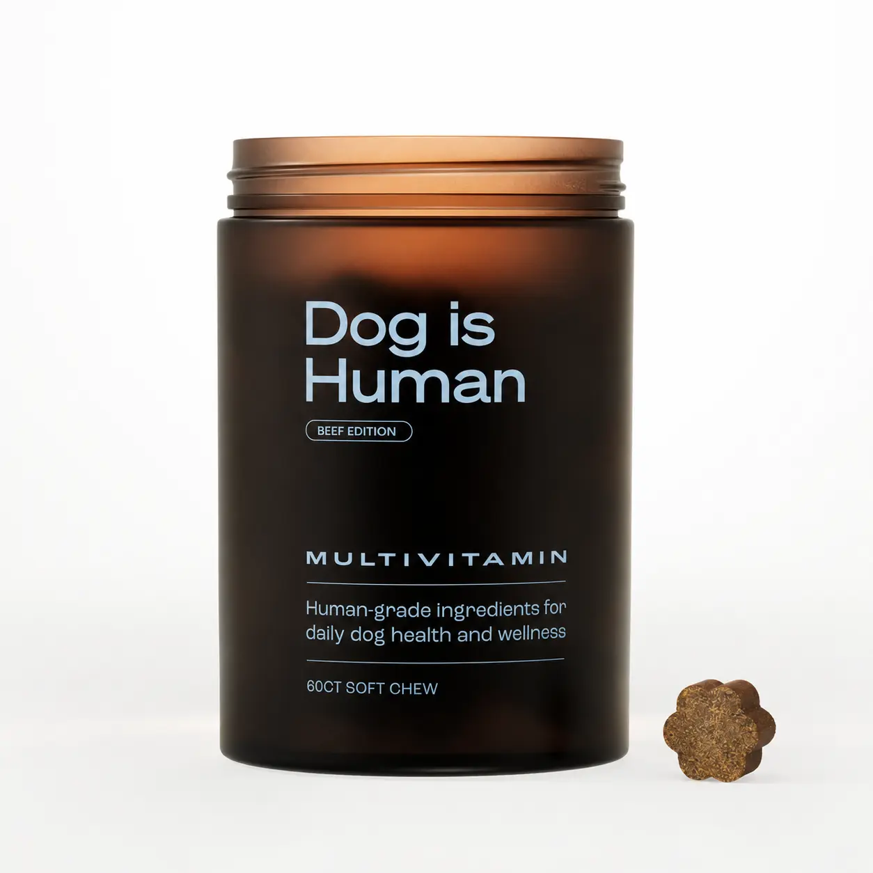 Beef Flavor Vet-formulated Daily Dog Multivitamin from Dog is Human, Made in Vermont