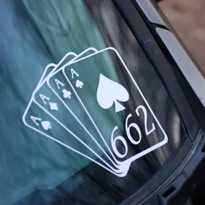 Custom Area Code Ace of Spades Decal | Vehicle Area Code Decal