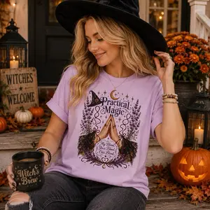 Practical Magic Inspired T-Shirt | Witchy moon lavender design