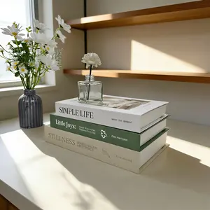 3pcs Vintage Antique Decorative Fake Books, Elegant Realistic Book Decorations, Ideal for Living Room, Bedroom, Coffee Table, Fashionable Atmosphere Enhancers
