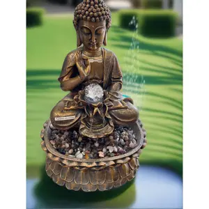 Buddha Fountain with Crystal Sphere