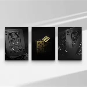 Luxury Playing Card Wall Art Set of 3 Poster