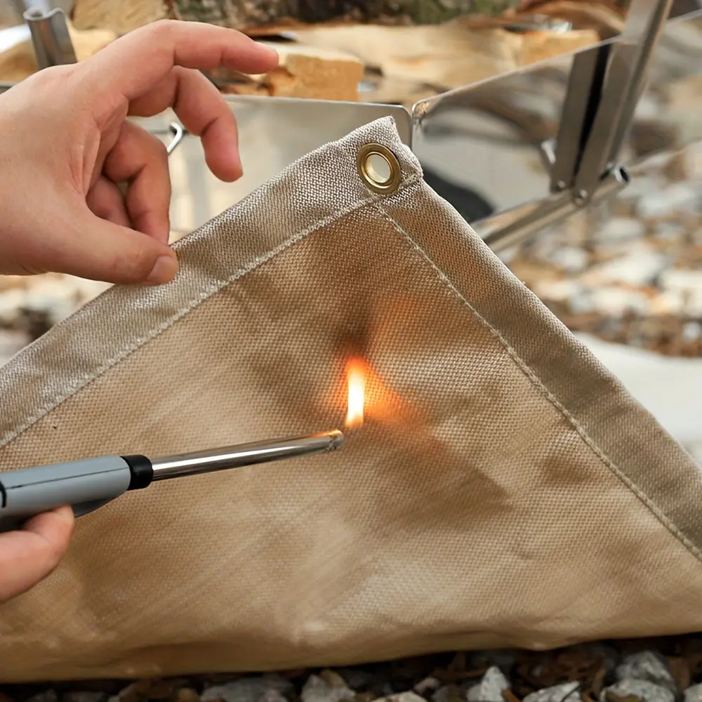 1count Outdoor Fire Mat - Protects Grill Decks from Scorching Heat, High Temperature Resistant up to [insert temperature, Flame Retardant Material for Enhanced Safety