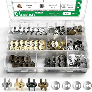 Sets mm  Color Magnetic Buttons, Cls Snaps Fastener DIY Craft Sewing Buttons Knitting Buttons Sets, Magnetic Snaps for Sewing, Purses, Craft, Bags, Totes, Clothes and Leather Q