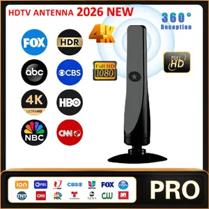 Portable Digital TV Antenna, 300 Mile Local Signal Reception, Stable Signal, No Monthly Fee, Plug and Play, Adsorbable Base, All Tvs
