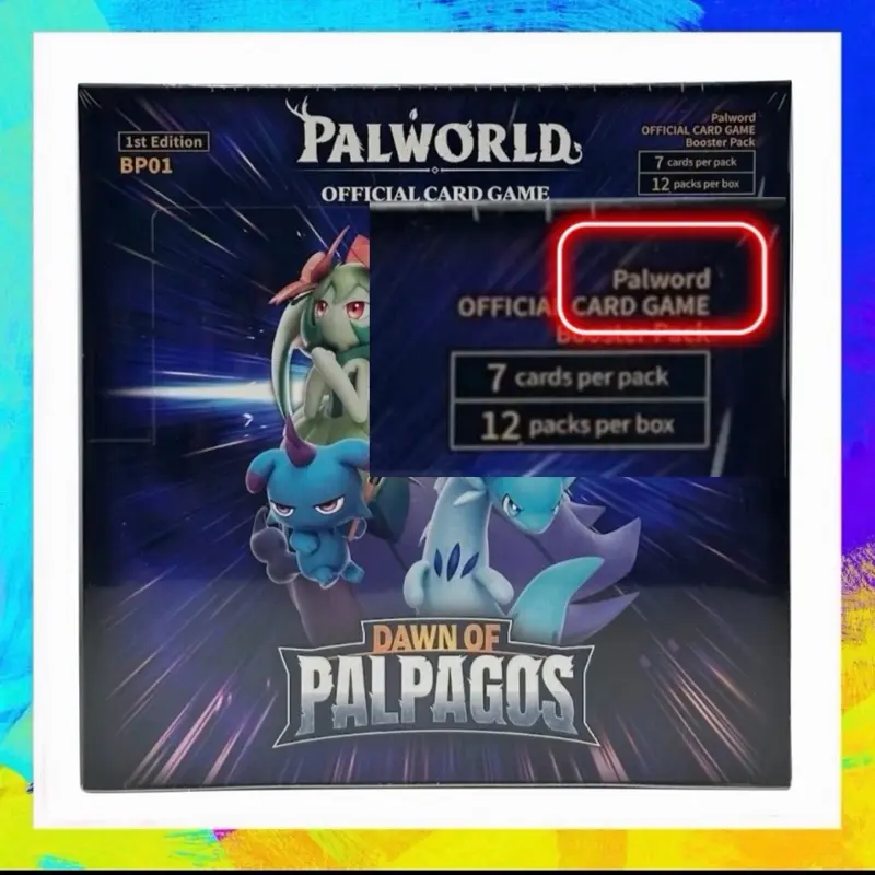 Palworld Official Card Game: Dawn of Palpagos 1st Edition Error Box Sealed Booster Box
