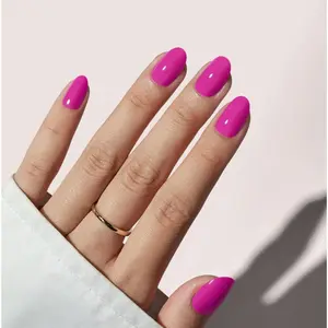 Fucsia Vivid Crush Press On Nails - Vibrant Pink Color, Suitable for Manicure, Gel Polish, Cuticles, Cosmetic