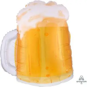 23" Beer Glass Shape Foil Balloon (see thru) 1ct. #07256