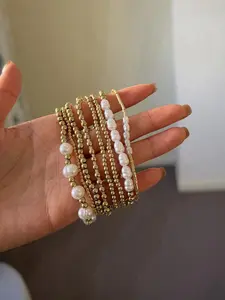 Women's Fashion Jewelry Set, Ccb Beaded Bracelet Collection, Bangles Bracelets Set, Elegant Accessory for Daily Wear & Special Occasions