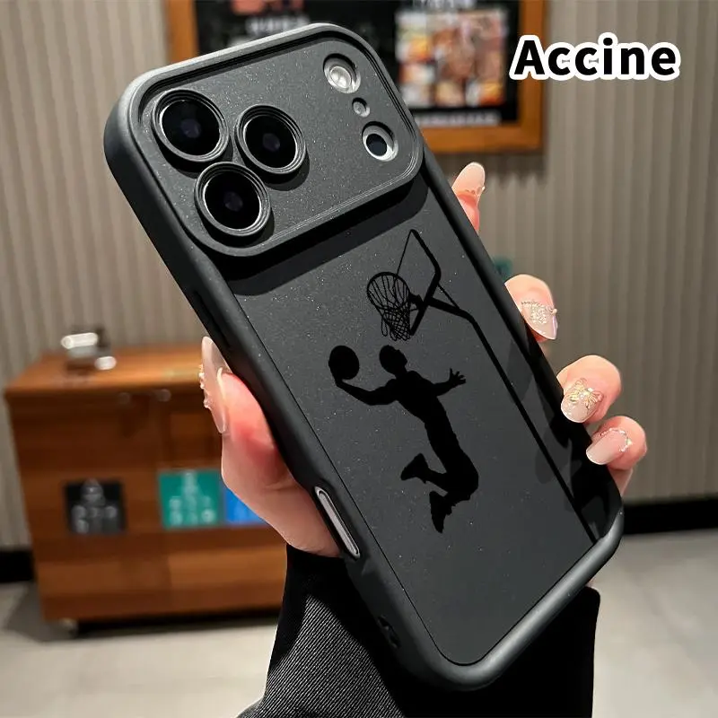 Phone Case for iPhone 17 Pro Max 16 15 14 Plus 13 12 Mini 11 XR X XS Air E Basketball Dunk Majesty Patterned Soft TPU Full Camera lens Protection Rugged Phone Cover