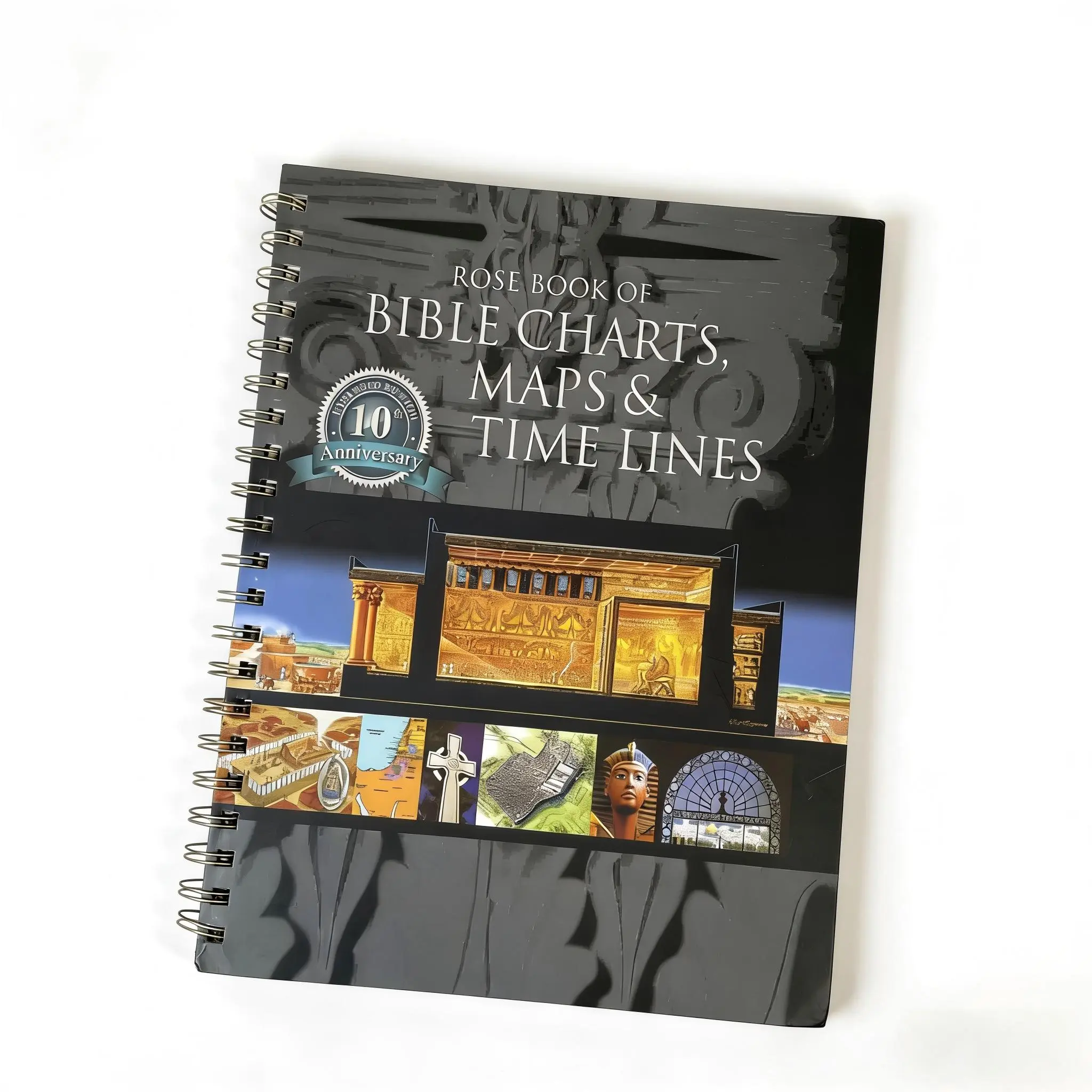 Rose Bible Charts, Maps & Timelines – 10th Anniversary Edition, spiral-bound, fully illustrated study reference book
