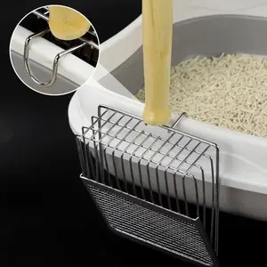 Cat Litter Scoop, Aluminum Alloy Cat Litter Scooper, Cat Litter Picker, Durable and Easy to Clean, Ergonomic Design, Suitable for Cat Litter Box